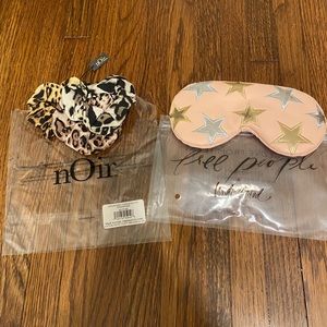 Free People Eye Mask & Noir Scrunchies